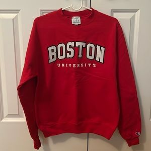 Boston University BU Champion Crewneck Sweatshirt